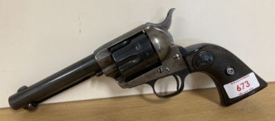 American Colt Army Peacemaker SA single action pistol/revolver, deactivated .38/40 calibre, six-