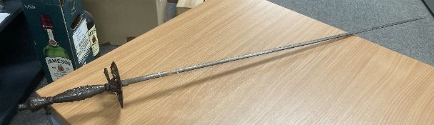 George III style steel-hilted Court Sword or Rapier, tapered triform/triangular fullered steel