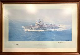 Royal Navy HMS Ark Royal, after DAVID SHEPHERD (b.1931) Limited Edition colour print, numbered 20/