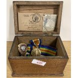 Frohock family medals, the son a WW2 Royal Navy casualty, comprising WW1 Victory Medal correctly