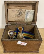 Frohock family medals, the son a WW2 Royal Navy casualty, comprising WW1 Victory Medal correctly