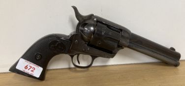 American Colt Army Peacemaker SA single action pistol/revolver, deactivated .45 calibre, six-shot,