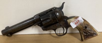 American Colt Army Peacemaker SA single action pistol/revolver, deactivated .38 calibre, six-shot,