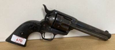American Colt Army Peacemaker SA single action pistol/revolver, deactivated .44 calibre, six-shot,