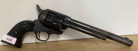American Colt Army Peacemaker SA single action pistol/revolver, deactivated .32 calibre, six-shot,