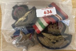 WW2 group of three unnamed medals comprising 1939-45 and Italy stars, War Medal, mounted on pin