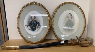 1827 Pattern Royal Navy Officer's Pipe-Back Sword, believed to have been the property of and