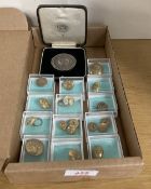 Royal Air Force post-war military buttons, small collection individually boxed, different sizes (