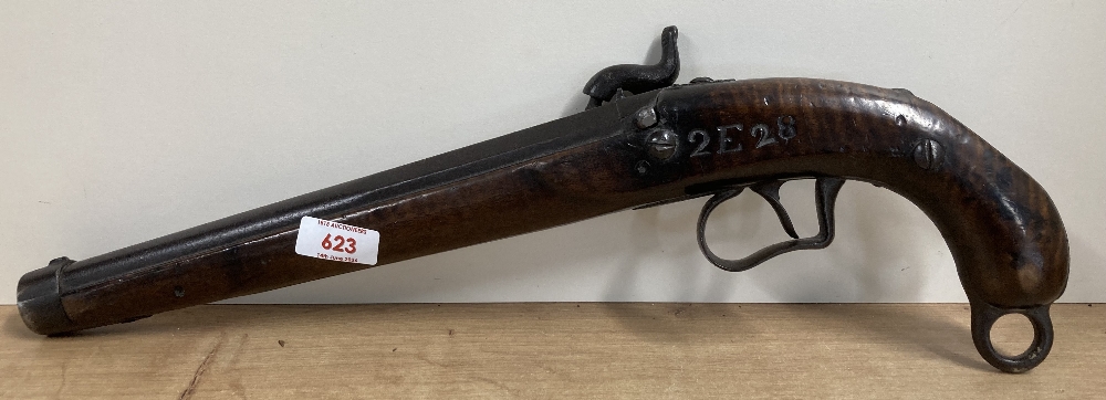 Royal Navy pistol in the style of a 19th Century Long Sea Service percussion-conversion pistol, 30.