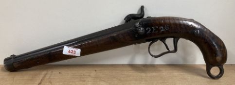 Royal Navy pistol in the style of a 19th Century Long Sea Service percussion-conversion pistol, 30.