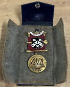 Masonic silver and enamel Royal Arch Past Zerubbabel Nonus Breast Jewel, engraved to reverse '