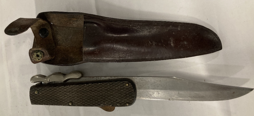 Folding Bowie-Knife, thought to be British made, possibly military, 19th Century, in the style of - Image 11 of 19