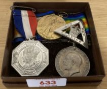 WW1 British War and Victory medals correctly impressed naming to T4-238452 CPL. G. BARTLETT. A.S.