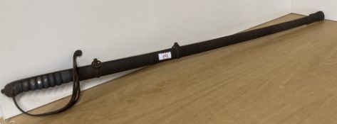 1897 Pattern Royal Artillery Officer's sword, slightly curved, single-edged and fullered 82.5cm