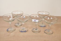 Six vintage Babycham glasses, marked to base, (6), condition consistent with age and use, no visible