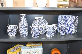 A large selection of 20th-century Emma Bridgewater pottery 'wallpaper' ware, to feature two milk
