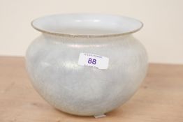 A 20th-century Royal Brierley 'studio' decorative vase, featuring a iridescent crackled lustre
