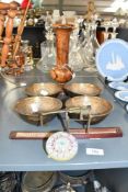 A quantity of 20th-century sundry wares, to feature a Stephen Houghton and Son foldable brass pocket