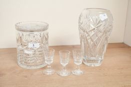 A small quantity of 20th-century crystal cut glassware, to feature a fine Edinburgh Crystal lidded
