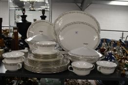 A selection of 20th-century Minton 'Glenwood' bone china wear, featuring a delicate floral rim