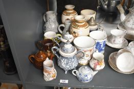 A selection of 20th-century sundry ceramic ware, to feature two Italian R. Capodimonte lidded