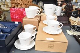 A selection of 20th-century Keith Brymer Jones 'Word' porcelain mugs, to feature 'cafe', 'hot', '