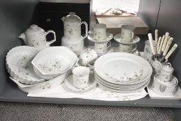 A selection of 20th-century Porcelana Real Brasil 'White Blossom' tableware after Ingrid S.Lara,