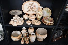 A large quantity of Edwardian Crown Ducal 'Avis' wares, to feature an oval serving platter, six