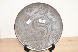 A fine Victorian Burmantofts Faience of Leeds lustre decorative plate after Joseph Walmsley,