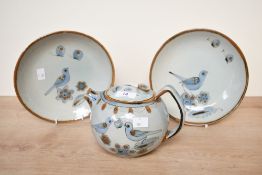 A small selection of mid 20th-century Mexican El Palomar studio pottery after Ken Edwards, featuring