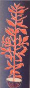 After Dale Devereux Barker (British Contemporary) Unique Linocut 'The Bay Tree', a study of a potted