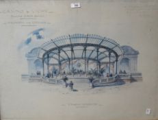 After Gustave Louis Simon (19th Century) Lithograph 'Casino de Vichy', a 20th century reproduction