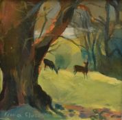 *Local Interest* Fiona Clucas (British Contemporary) Acrylic on board 'Dusk, Winter Levens Park',