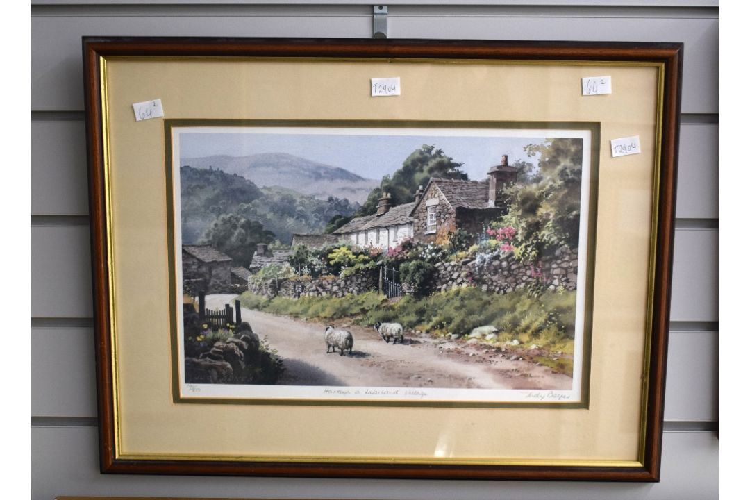 *Local Interest* After Judy Boyes (British b.1943) Lithograph 'Hartsop, a Lakeland Village', a study - Image 7 of 7