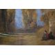 A 20th Century watercolour, a figure seated in contemplation beneath architectural ruins, unsigned - Image 3 of 4