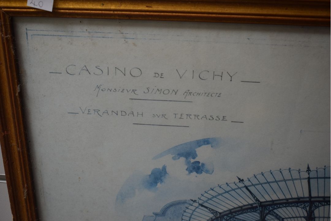 After Gustave Louis Simon (19th Century) Lithograph 'Casino de Vichy', a 20th century reproduction - Image 3 of 4