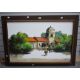 Edgardo Saemiento (20th Century) Oil on canvas, a study of a temple with figures, signed and - Image 2 of 5