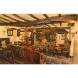 *Local Interest* After Judy Boyes (British b.1943) Lithograph 'Opening Time at the Inn', a Lake