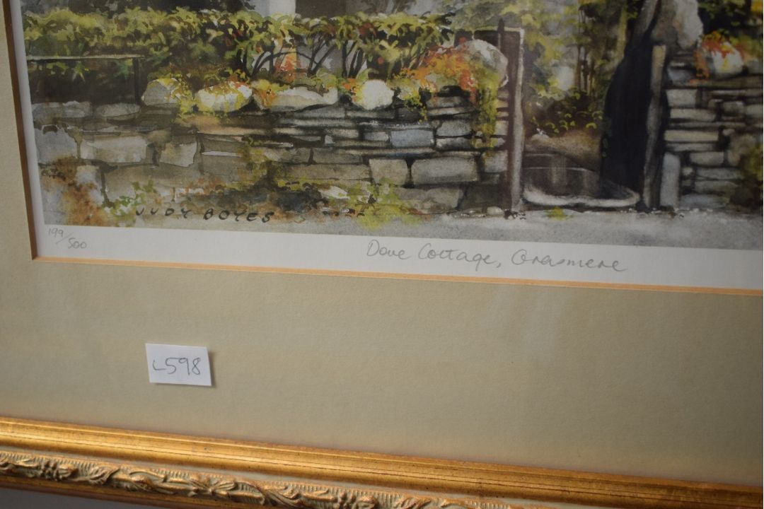 *Local Interest* After Judy Boyes (British b.1943) Lithograph 'Dove Cottage, Grasmere', signed in - Image 4 of 5