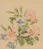 *Local Interest* Patience Arnold (British 1901-1992) Watercolour, a floral study featuring pink