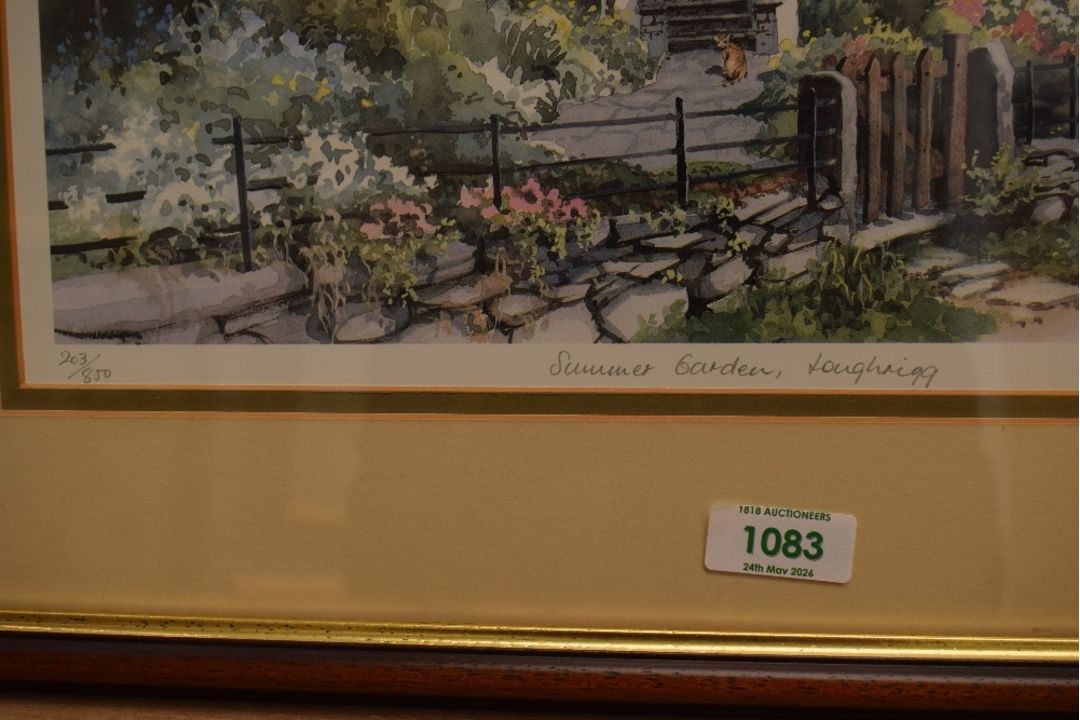 *Local Interest* After Judy Boyes (British b.1943) Lithograph 'Summer Garden, Loughrigg', a study of - Image 5 of 6
