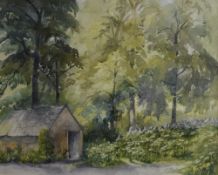 J.C Preston (British 20th Century) a pair of watercolours 'The Woods at Alston Hall' and 'July -