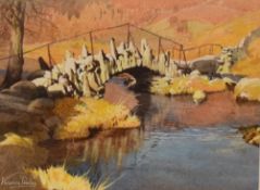 *Local Interest* Vivienne Pooley (British b.1944) Watercolour 'Slaters Bridge in Little Langdale'
