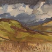 *Local Interest* Fiona Clucas (British Contemporary) Mixed media on paper 'Brooding Sky