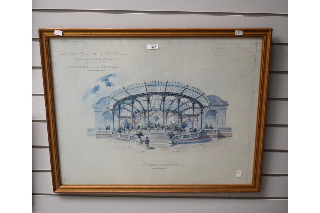 After Gustave Louis Simon (19th Century) Lithograph 'Casino de Vichy', a 20th century reproduction - Image 2 of 4
