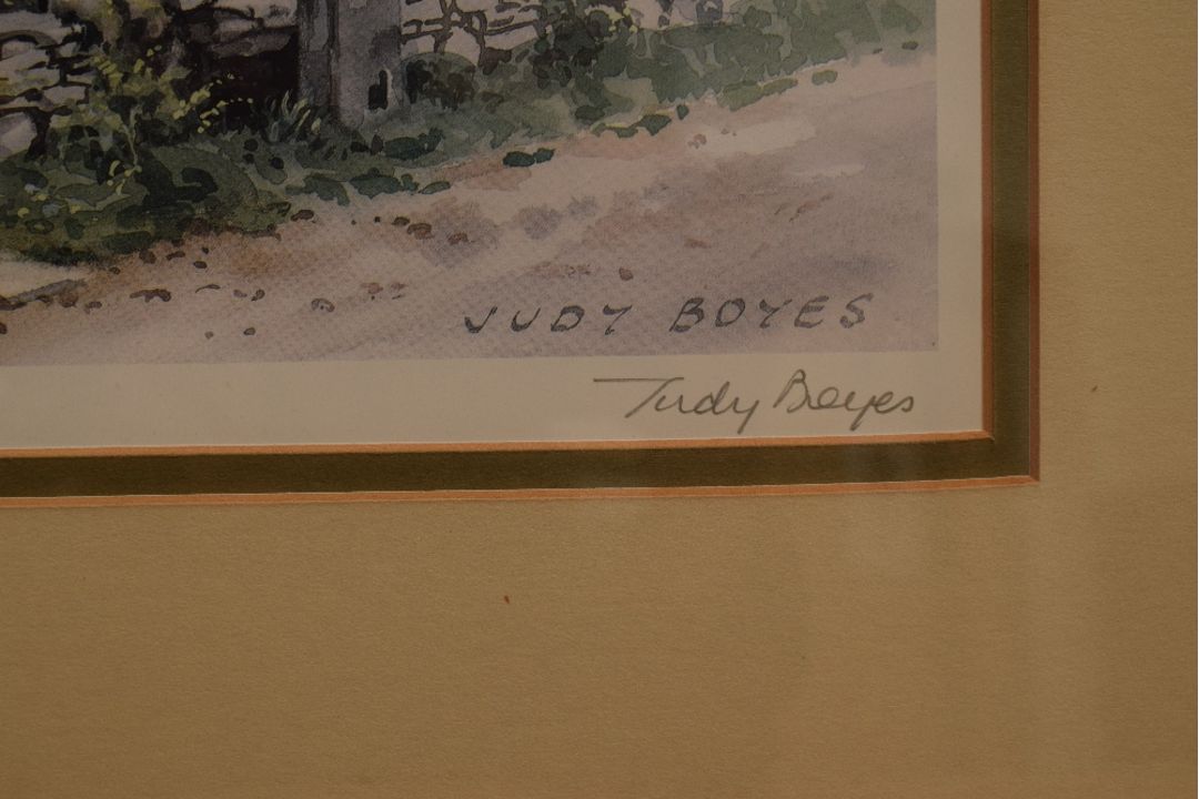 *Local Interest* After Judy Boyes (British b.1943) Lithograph 'Summer Garden, Loughrigg', a study of - Image 4 of 6
