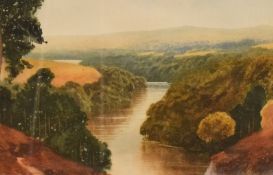 *Local Interest* Fox? (20th Century) Watercolour 'River Eden North of the Howgills', a rural
