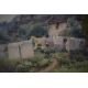 C Marr (British 20th Century) Watercolour, a cottage garden in summer with washing hung out to - Image 3 of 5
