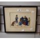 A pair of Chinese watercolours on paper, vibrant traditional scenes, within card mounts and - Image 3 of 4