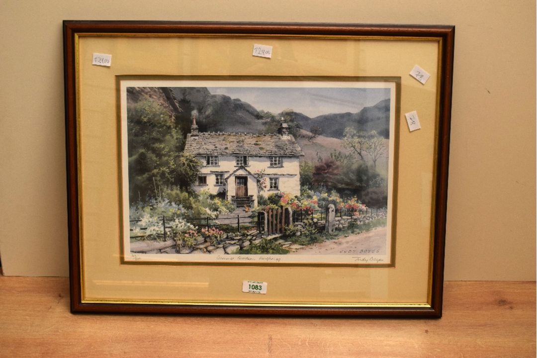 *Local Interest* After Judy Boyes (British b.1943) Lithograph 'Summer Garden, Loughrigg', a study of - Image 2 of 6
